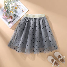Load image into Gallery viewer, Kids Girls Polka dots Elasticized Mesh Skirt
